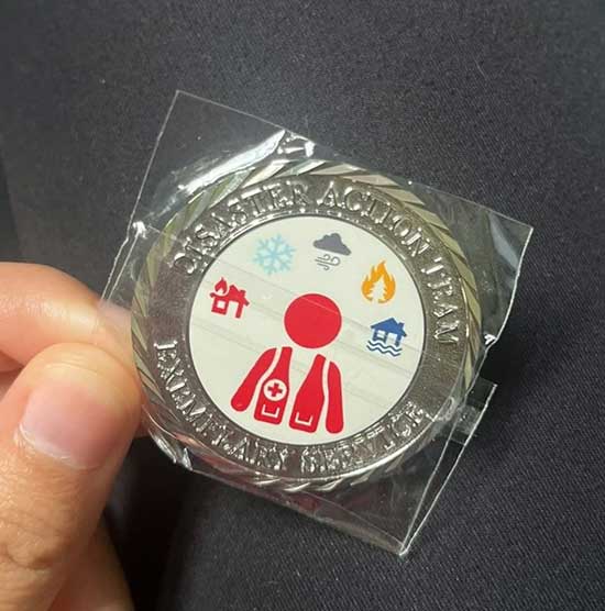 American Red Cross Disaster Action Team exemplary service coin 