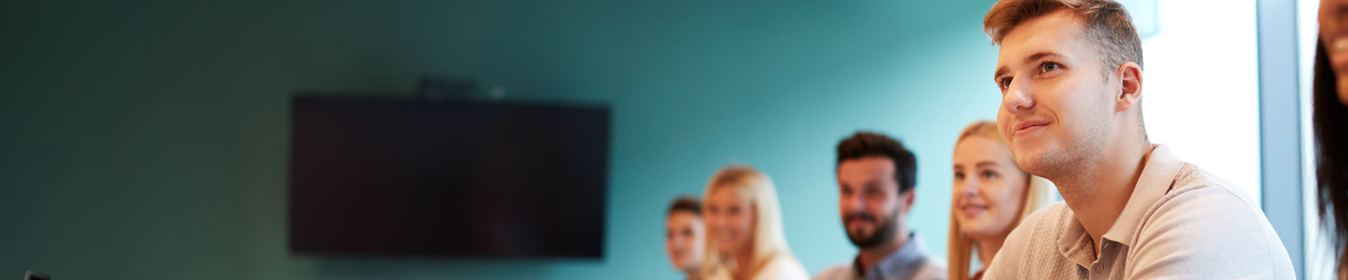 Students sitting in a seminar room