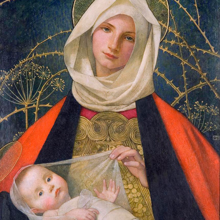 Marianne Stokes, Madonna and Child (1909). Wolverhampton Art Gallery. Marianne Stokes, Madonna and Child (1909). Wolverhampton Art Gallery.
