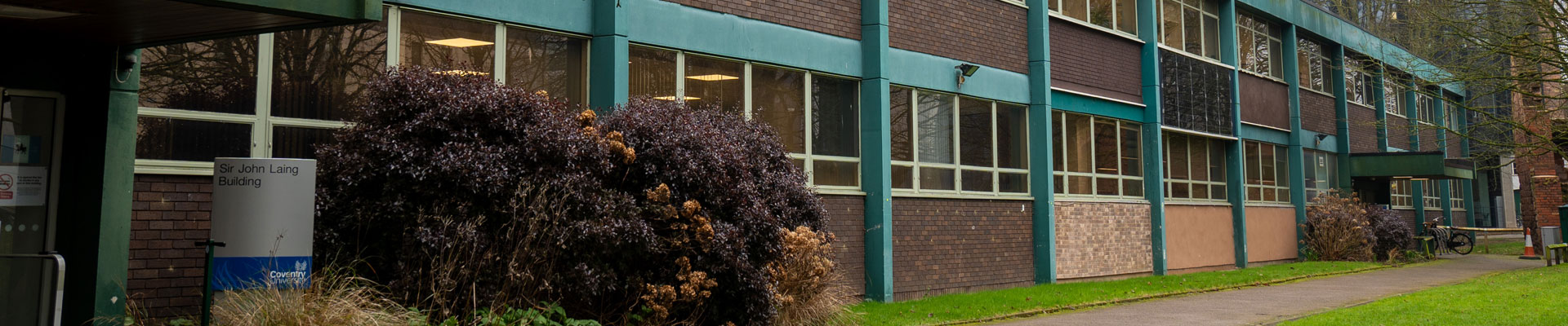Entrance to the John Laing building at the Coventry University Campus