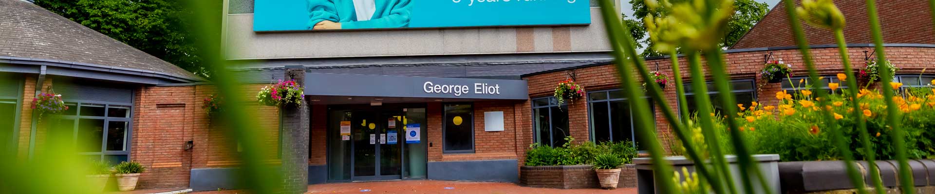 entrance to the George Eliot building at Coventry University campus
