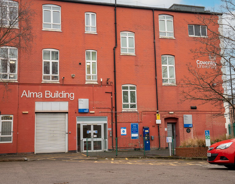 Exeterior view of the Alma Building