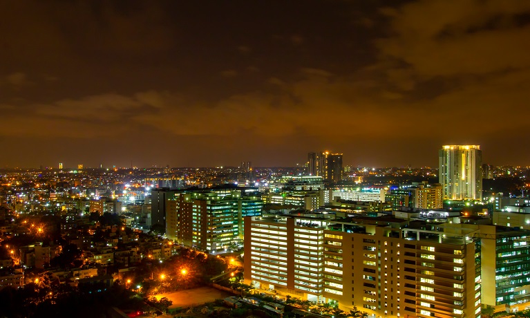 Bengaluru, India at night