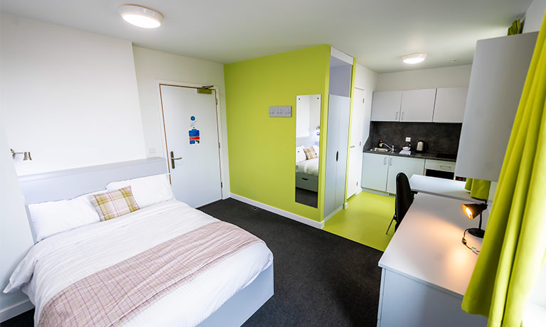 Interior view of the cycleworks accommodation building