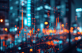 Blurred lights in a cityscape