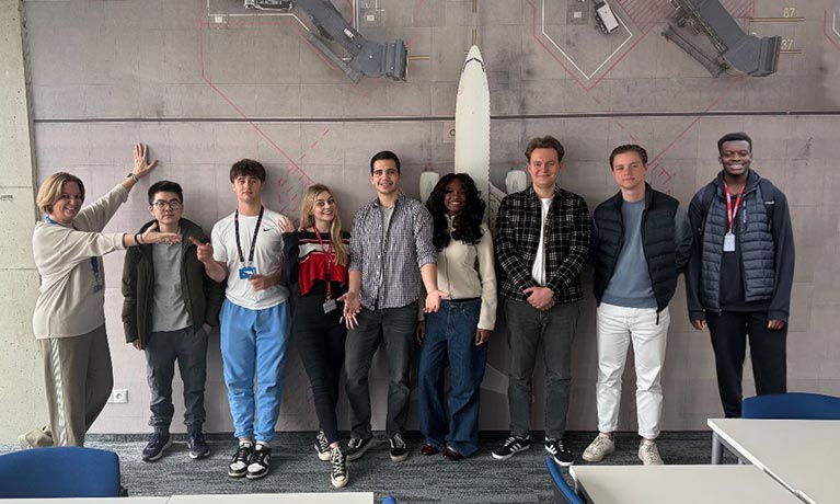 Wrocław students standing together for a group picutre