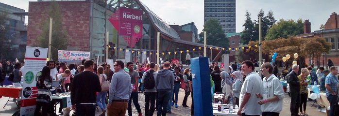 people attending a fair