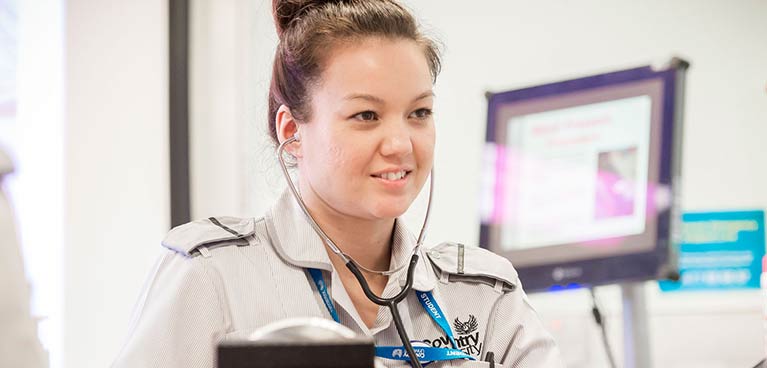 Student nurse smiling