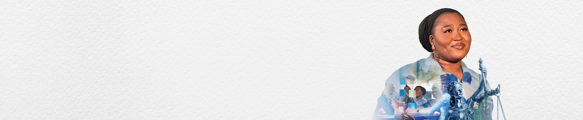 Graphic  image of a black female student with images of different professions