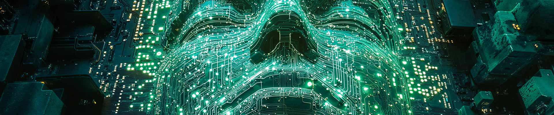 A robots face created with AI