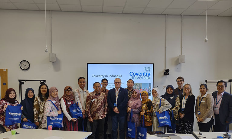 Professor Richard Dashwood with the Indonesian academics taking part in the programme