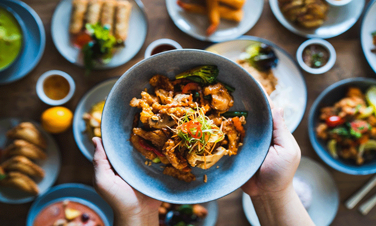 A plate of food