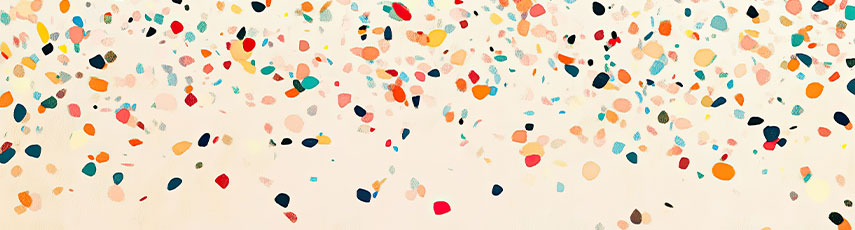 Multi-coloured confetti