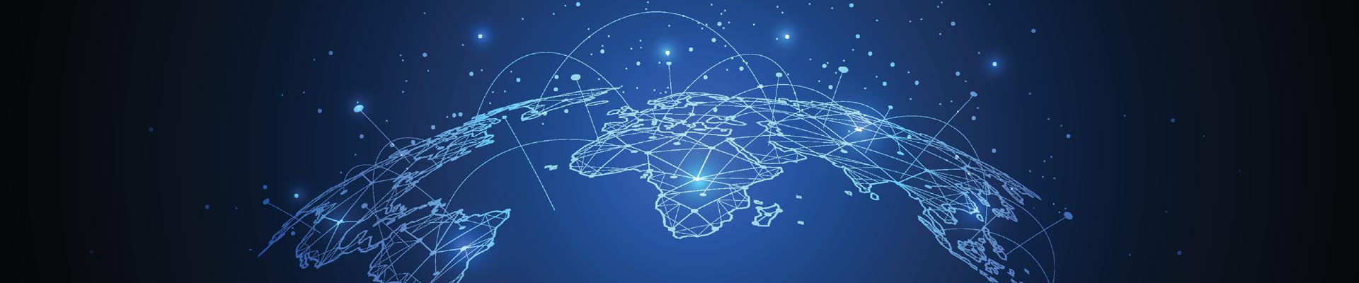 Global network connection. World map point and line composition concept of global business