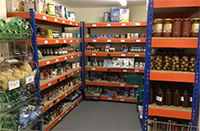 social supermarket shelves