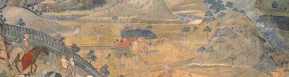 A section of the Ambrogio Lorenzetti - Effects of Good Government in the countryside