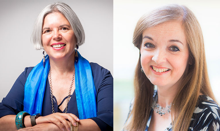 Professor Elena Gaura, Associate Pro-Vice-Chancellor for Research (Academic Engagement) and Professor Sally Dibb, Research Centre for Business in Society