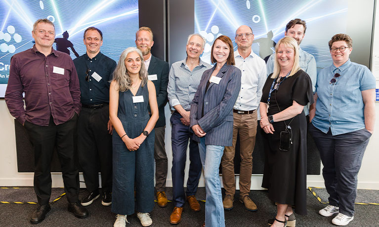 From left to right: Chris Bilton, James Green, Annie Mahtani, Ian Williams, Lamberto Coccioli, Rachel Davis, Nick Henry, Laura Veart, Jamie Wright, Sarah Ellis.