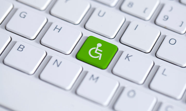 Disability icon on keypad