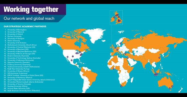 Map and locations of strategic partners