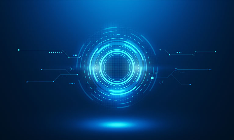 AI abstract with blue colours