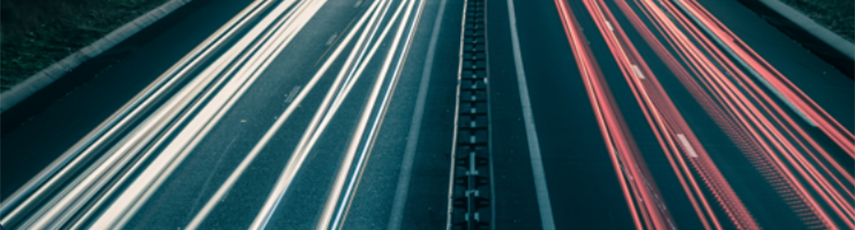 White blue and pink lines on a black background