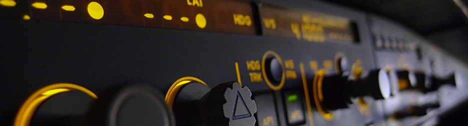 Lit aircraft instrument control panel