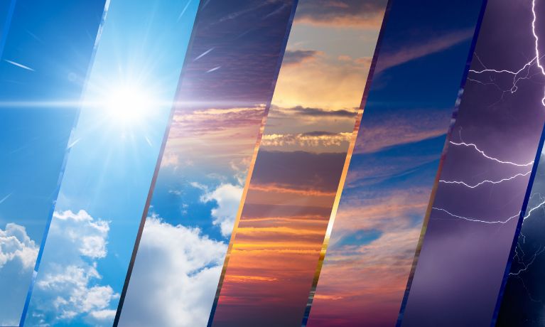 Weather forecast background, climate change concept