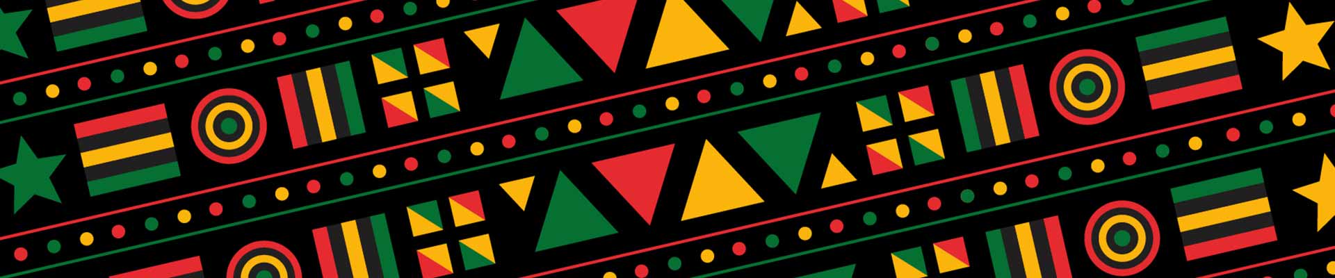 A graphic pattern with circular and triangle shapes