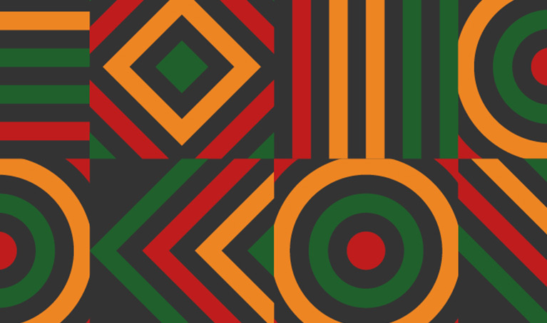 Pattern graphic image of colourful shapes