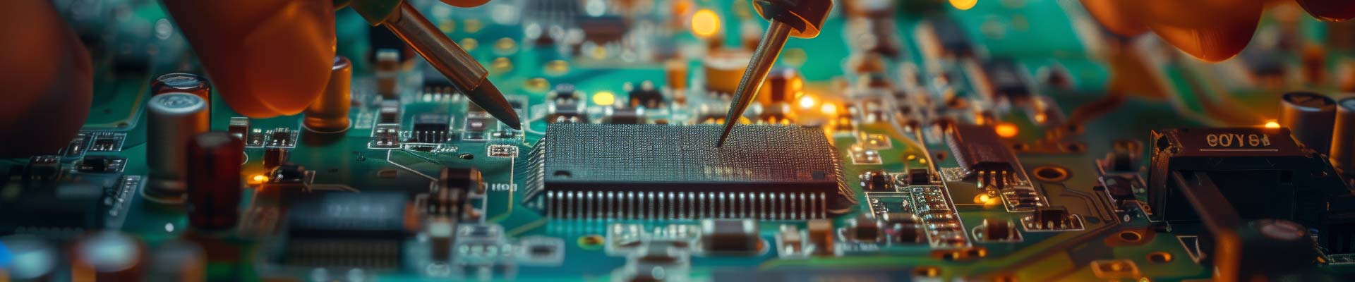 Electrical board being worked on