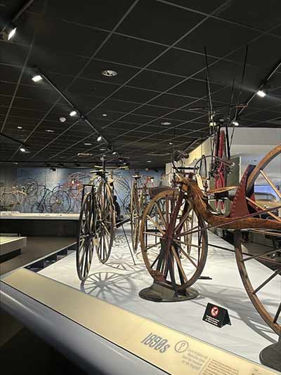 image of bikes in the Coventry Transport museum