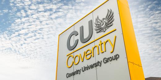 sign for the CU Coventry building
