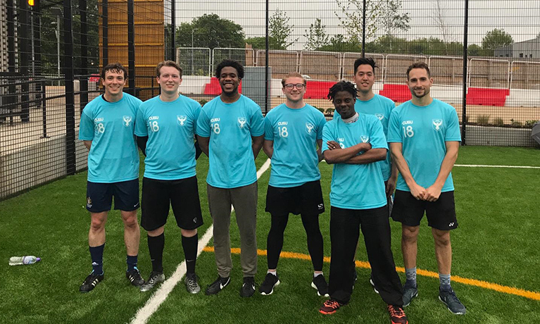 Staff take on students in first ever CUL football match!
