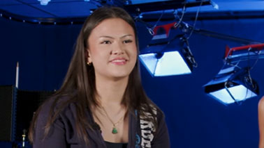 Jenifer marlow sitting in a studio