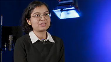 Sonal Patak sitting in a studio