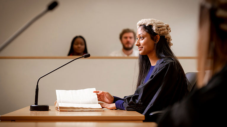 a student at Coventry University training to be a barrister