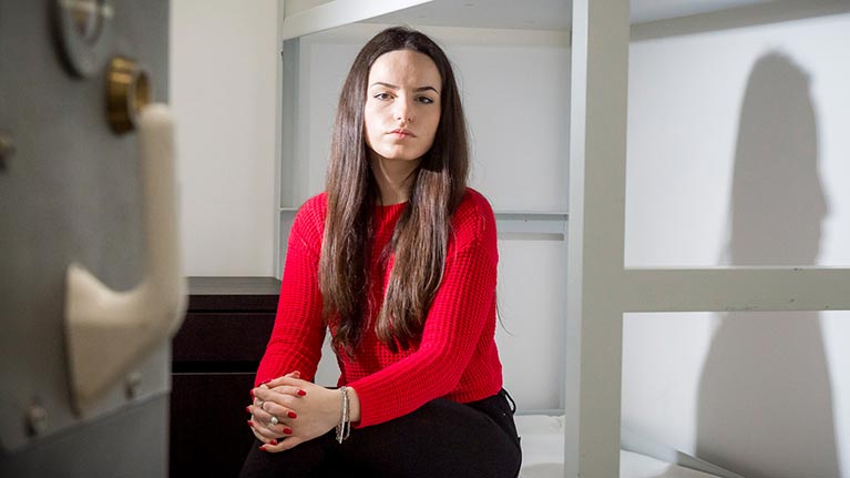 A picture of a female therapist actively listening