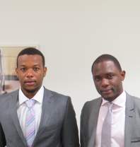 Close up of two men in business suits