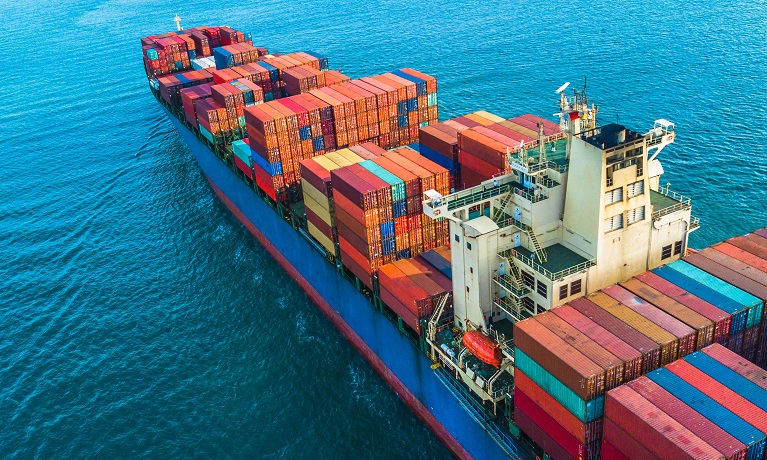 A large container ship