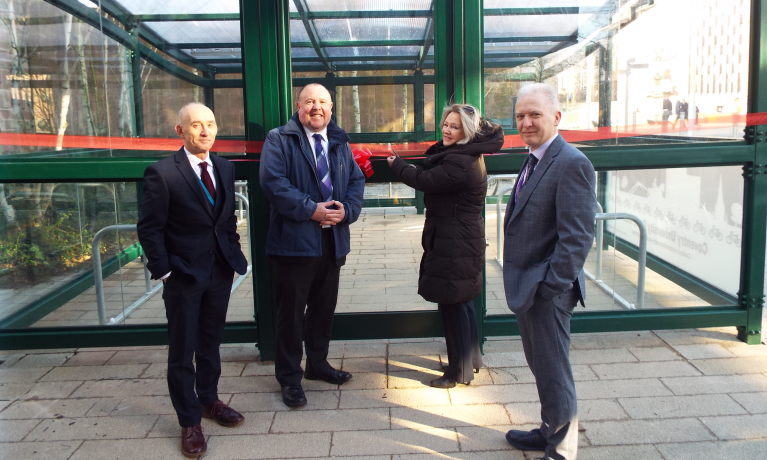 The opening of the cycle hub at Coventry University