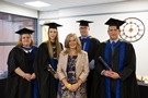 Jane Sutton congratulates first teenage cancer care grads