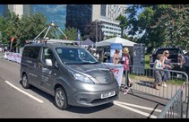 Coventry University's self-driving NissanENV 200 which was demonstrated on the streets of Coventry at Motofest 2023