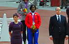 Student rubs shoulders with Usain Bolt