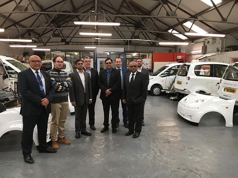 The IET delegation visit Microcab's offices